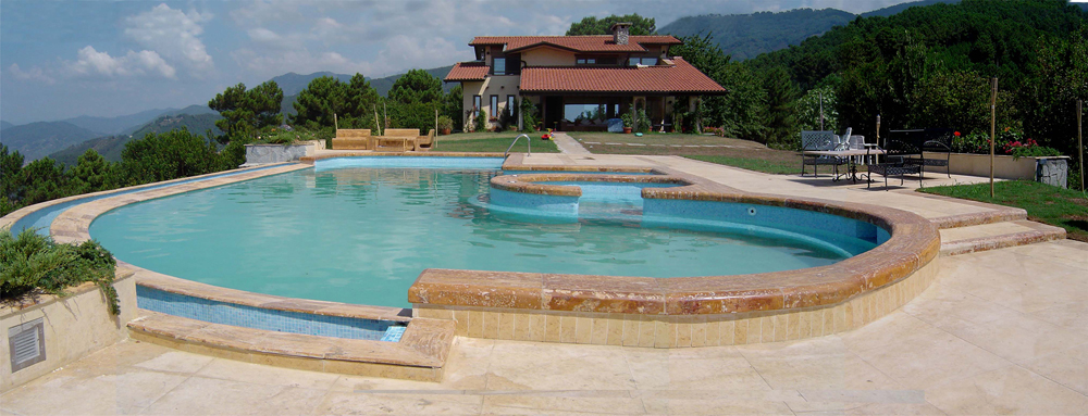 Villa con progettazione piscina